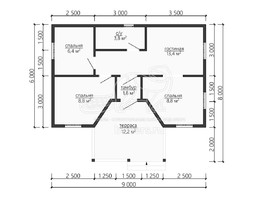 3d проект ДУ103 - планировка 1 этажа