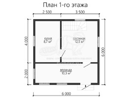3d проект ДУ104 - планировка 1 этажа