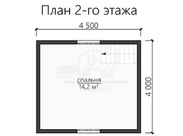 3d проект ДУ105 - планировка 2 этажа