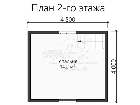 3d проект ДУ105 - планировка 2 этажа