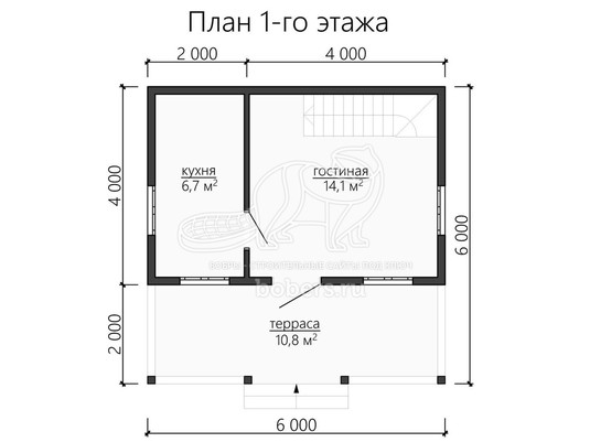 3d проект ДУ108 - планировка 1 этажа