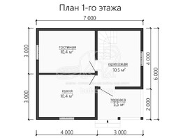 3d проект ДУ110 - планировка 1 этажа