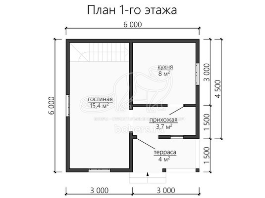 3d проект ДУ111 - планировка 1 этажа
