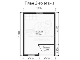 3d проект ДУ111 - планировка 2 этажа