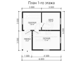 3d проект ДУ113 - планировка 1 этажа
