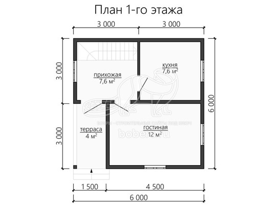 3d проект ДУ113 - планировка 1 этажа