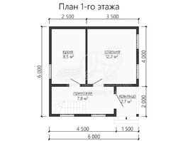 3d проект ДУ114 - планировка 1 этажа