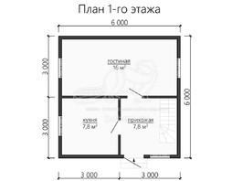 3d проект ДУ117 - планировка 1 этажа