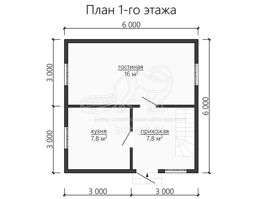 3d проект ДУ117 - планировка 1 этажа