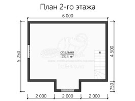 3d проект ДУ117 - планировка 2 этажа