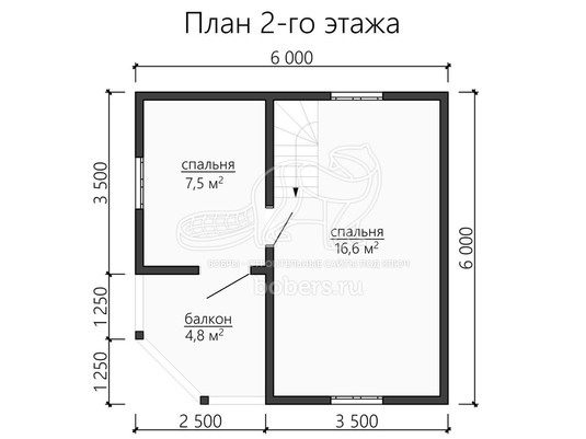 3d проект ДУ121 - планировка 2 этажа