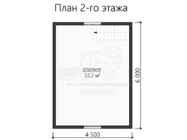 3d проект ДУ124 - планировка 2 этажа