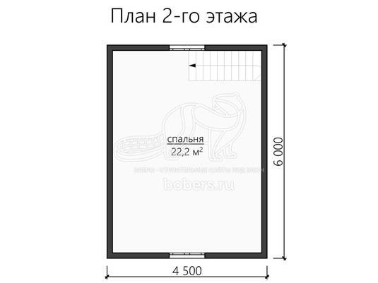 3d проект ДУ124 - планировка 2 этажа
