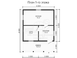 3d проект ДУ125 - планировка 1 этажа