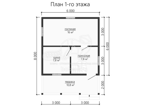 3d проект ДУ125 - планировка 1 этажа