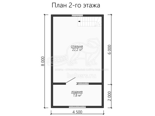 3d проект ДУ126 - планировка 2 этажа