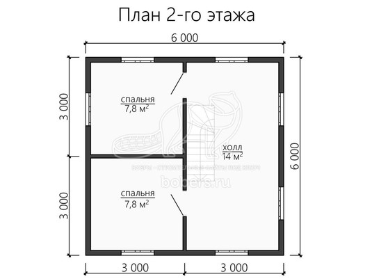 3d проект ДУ127 - планировка 2 этажа