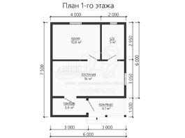 3d проект ДУ129 - планировка 1 этажа