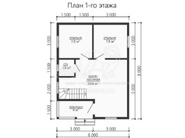 3d проект ДУ131 - планировка 1 этажа