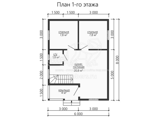 3d проект ДУ131 - планировка 1 этажа