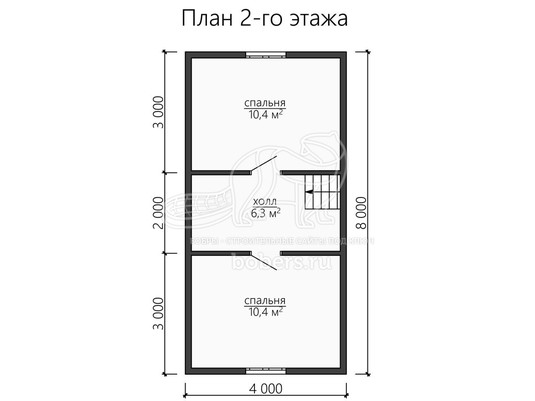 3d проект ДУ132 - планировка 2 этажа