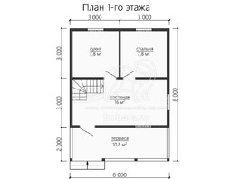 3d проект ДУ133 - планировка 1 этажа