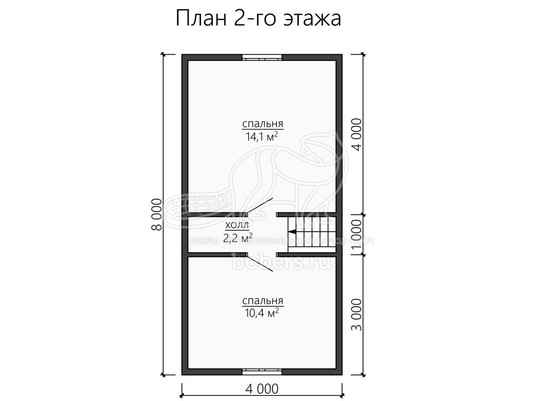 3d проект ДУ134 - планировка 2 этажа