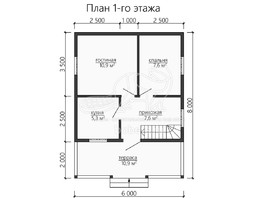 3d проект ДУ135 - планировка 1 этажа