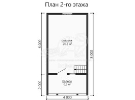 3d проект ДУ135 - планировка 2 этажа