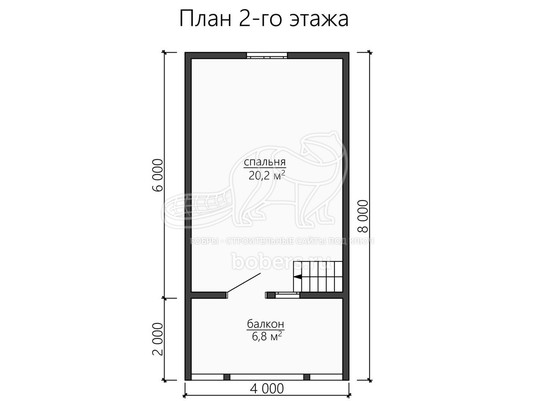 3d проект ДУ135 - планировка 2 этажа