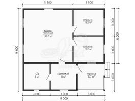 3d проект ДУ136 - планировка 1 этажа</div>