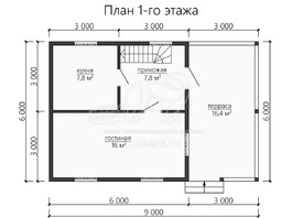 3d проект ДУ137 - планировка 1 этажа
