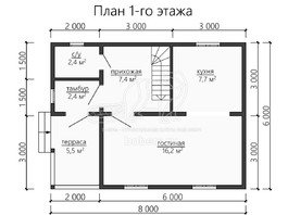3d проект ДУ139 - планировка 1 этажа