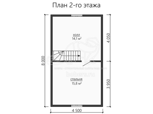 3d проект ДУ140 - планировка 2 этажа