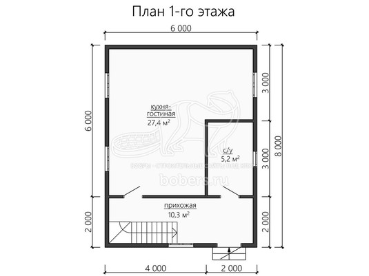3d проект ДУ141 - планировка 1 этажа