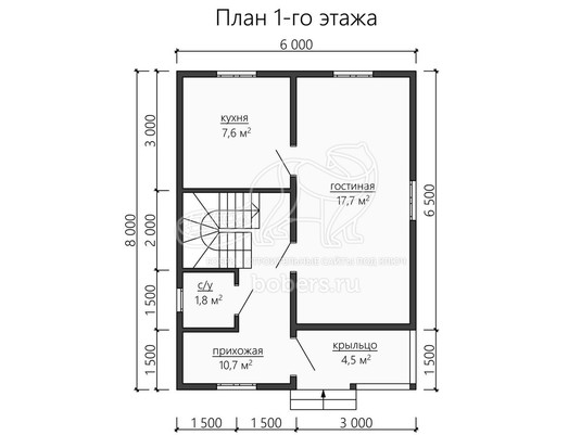 3d проект ДУ142 - планировка 1 этажа