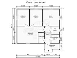 3d проект ДУ143 - планировка 1 этажа</div>