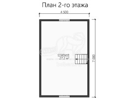 3d проект ДУ145 - планировка 2 этажа