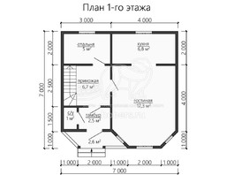 3d проект ДУ148 - планировка 1 этажа