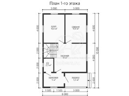 3d проект ДУ150 - планировка 1 этажа