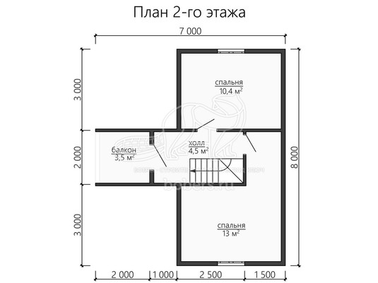 3d проект ДУ151 - планировка 2 этажа