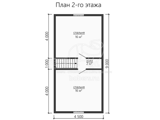 3d проект ДУ153 - планировка 2 этажа
