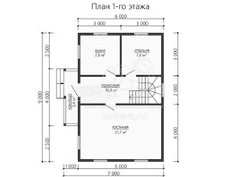 3d проект ДУ154 - планировка 1 этажа