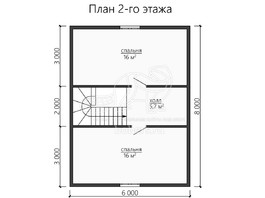 3d проект ДУ157 - планировка 2 этажа