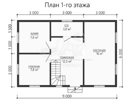 3d проект ДУ158 - планировка 1 этажа