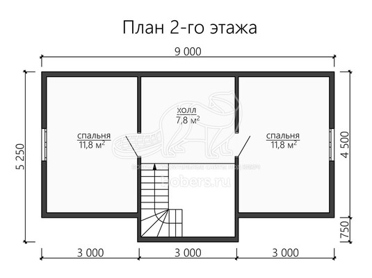 3d проект ДУ158 - планировка 2 этажа</div>
