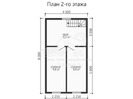 3d проект ДУ161 - планировка 2 этажа