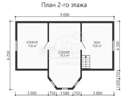 3d проект ДУ162 - планировка 2 этажа</div>