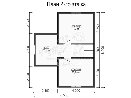 3d проект ДУ163 - планировка 2 этажа