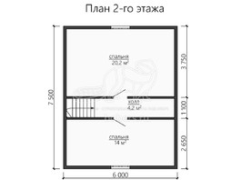 3d проект ДУ166 - планировка 2 этажа